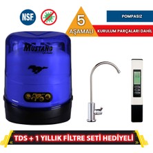 Mustang Life Water 5 Aşamalı Mustang Su Arıtma Cihazı Kırmızı (Nsf Onaylı Tank ve Filtre + Anti Bakteriyel) + Tds ve 1 Yıllık Filtre Seti Hediyeli