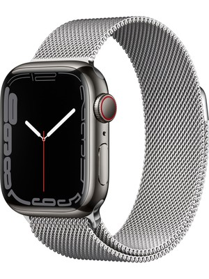 Kyver Apple Watch Seri 10 46MM, Seri 9/8/7/6/se/5/4/3 Milano Loop Metal Hasır Kordon 45MM 44MM 42MM Uyumlu (Gümüş)