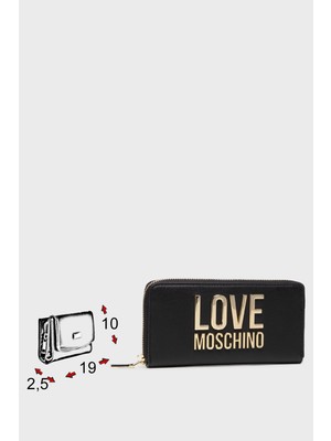 Love Moschino Logolu Çok Bölmeli Kapitone Desenli Cüzdan Bayan Cüzdan JC5611PP1ELJ000A
