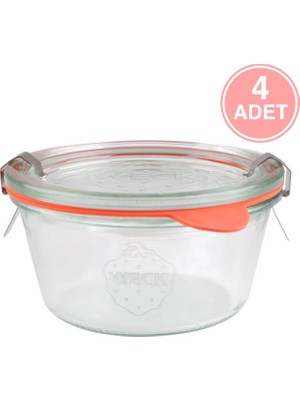 Weck 290 Ml Kısa Mold Cam Saklama Kavanozu 4 Adet