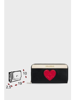Love Moschino Logolu Çok Bölmeli Fermuarlı Cüzdan Bayan Cüzdan JC5615PP1ELD100A
