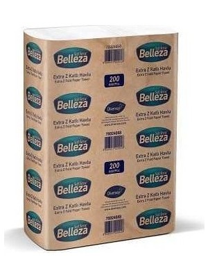 Belleza Standart Z Katlı Havlu Dispanser Katlama 150 Yaprak 20,5X21,5 cm x 12