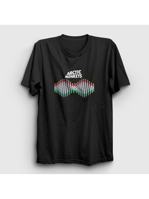 Presmono Unisex Siyah Wave Arctic Monkeys T-Shirt