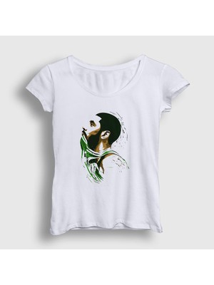Presmono Kadın Beyaz Kyrie Irving Basketbol T-Shirt