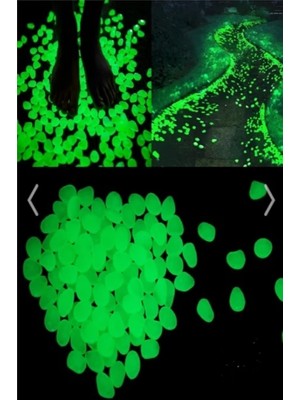 Anka Shop 50 Adet Gece Karanlıkta Parlayan Dekoratif Fosforlu Çakıl Taşı