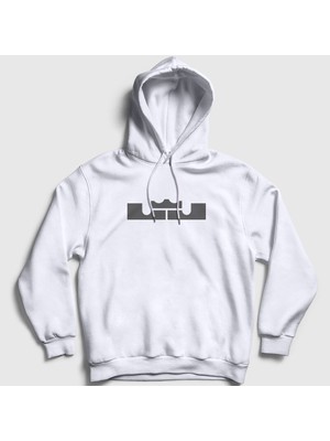 Presmono Unisex Beyaz Logo LeBron James Basketbol Kapüşonlu Sweatshirt