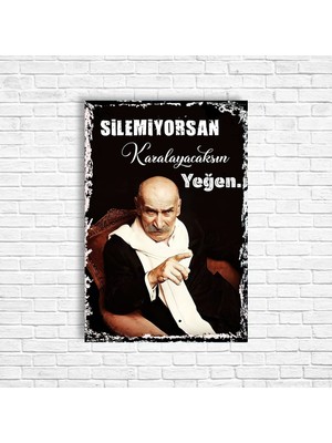 Trend Poster Tuncel Kurtiz Retro Ahşap Poster