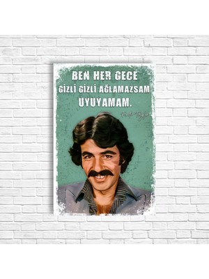 Trend Poster Ferdi Tayfur Retro Ahşap Poster