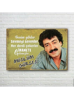 Trend Poster Müslüm Gürses Retro Ahşap Poster