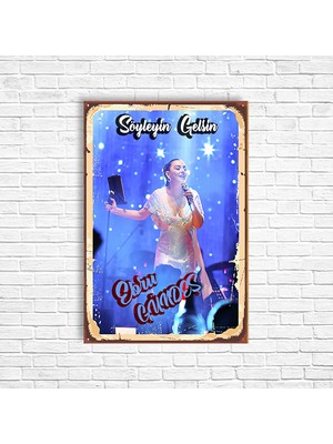 Trend Poster Ebru Gündeş Retro Ahşap Poster