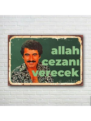 Trend Poster Ibrahim Tatlıses Retro Ahşap Poster