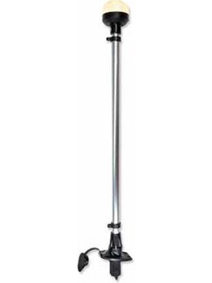 Işıklı Bayrak Direği Soketli LED 12V,SİYAH 60CM