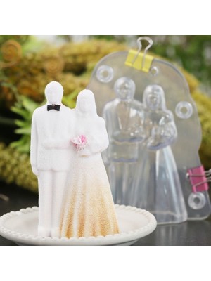 Pastry Planet 3D Gelin Damat Polikarbon Çikolata Kalıbı