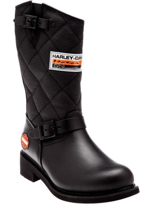 Harley Davidson Laconia 644 Black Siyah Deri Kadın Bot