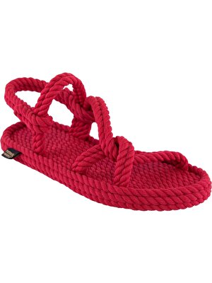 Nomadic Republic Mykonos A015 Kırmızı Kadın Halat & Ip Sandalet