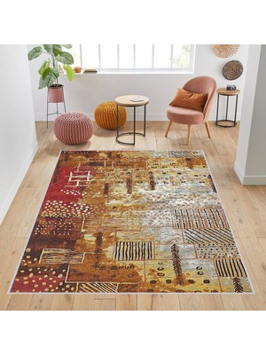 Rovigo Home Dijital Baskı Yıkanabilir Kaymaz Taban Salon Halısı  RVG1736