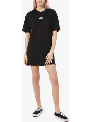 Vans Center Vee Kadın Siyah T-Shirt Elbise VN0A4RU2BLK1.-