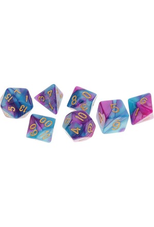 63x 1.6cm Polyhedral Dice D20 D12 D10 D8 D6 D4 Table Roleplaying Game Toys 