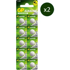 Gp 20'li A76 1.5V Alkalin Düğme Pil LR44-AG13 (A76F-2C10)