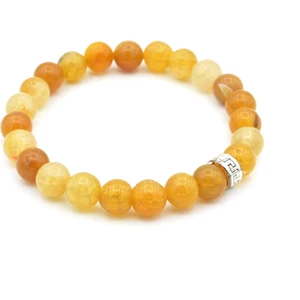 Hakiki Doğal Sarı Akik Bileklik 1.kalite