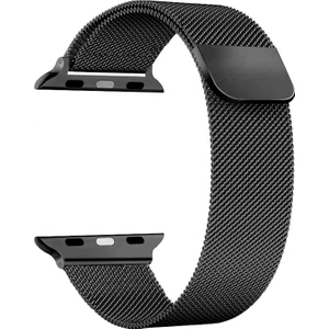 Apple Watch Seri 10 42MM, Seri 9/8/7/6/se/5/4/3 Milano Loop Metal Hasır Kordon 41MM 40MM 38MM Uyumlu (Siyah)