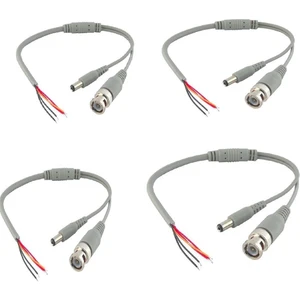 Pro İthalat 5 Li Set Güvenlik Kamerası Için Hazır Bnc + Power Jack Soket Kablo