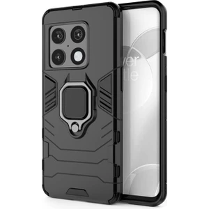 Oneplus 10 Pro Batman Serisi Yüzük Standlı Armor Kılıf - Siyah