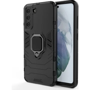 Samsung Galaxy S22 Plus Batman Serisi Yüzük Standlı Armor Kılıf - Siyah