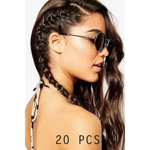 20'li Gümüş Saç Küpesi Toka Seti