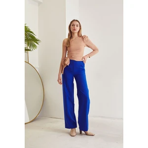 Lime Moda Tek Omuz Bluz-Camel