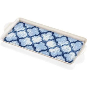 The Mia Mavi Ikat Desen Tepsi 36x16cm