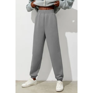Kadın Boyalı Gri Comfort Fit Eşofman Altı MG1353
