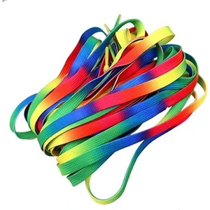 Gökkuşağı Renkli Spor Ayakkabı Bağcığı 120 cm