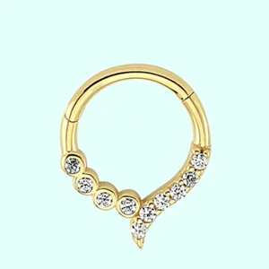 Sembol Gold Altın Halka Piercing Suyolu 14 Ayar