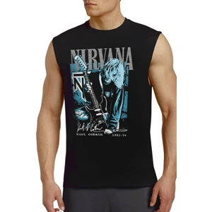 Genç Kurt Siyah Kesik Kol | Kolsuz Erkek T-Shirt | Atlet