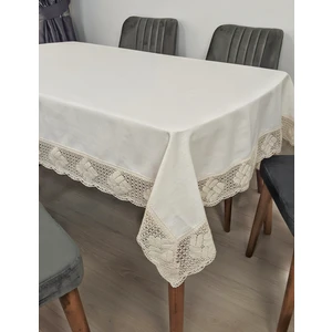 Tuncay Tekstil Dantelli Keten Masa Örtüsü Modern Düz Pamuklu Bodrum Keteni Dokuma Kare Dikdörtgen Örtü
