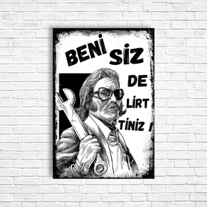 Trend Poster Cem Karaca Retro Ahşap Poster