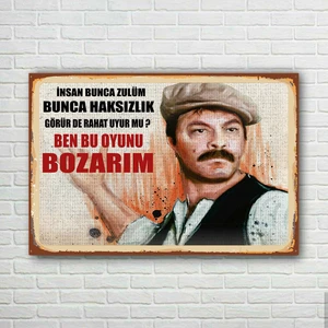 Trend Poster Kadir Inanır Ben Bu Oyunu Bozarım Retro Ahşap Poster