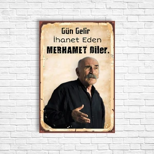 Trend Poster Tuncel Kurtiz Retro Ahşap Poster