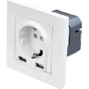 CT-3004 Çita Çit Usb'li Topraklı Priz 2.4A Hızlı Şarj+Çocuk Koruma