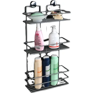 Paslanmaz Yapışkanlı Banyo Şampuanlığı, Baharatlık, Mutfak Rafı, Matkap Vida Yok