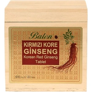 Kırmızı Kore Ginseng Ekstraktı 600 Mg 120 Tablet Tahta Kutu