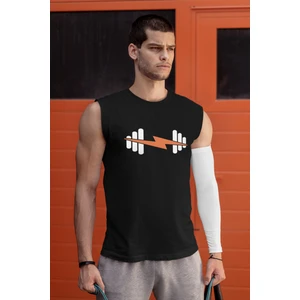 Şimşek Spor Siyah Kesik Kol | Kolsuz Erkek T-Shirt | Atlet