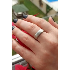 Fildişi Aksesuar Antik Gümüş Kaplama Alyans Şekilli El Yapımı Ayarlanabilir Unisex Yüzük