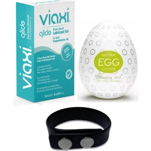 Glide  Jel 5x5 ml + Ozzy Store Egg Clicker Mastürbatör   Ayarlanabilir Penis Halkası
