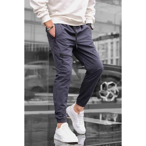 Füme Fermuar Detaylı Paraşüt Jogger Pantolon