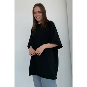 Siyah Oversize Basic Kadın Tişört