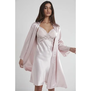 Pierre Cardin 4050 Ikili Saten Gecelik - Sabahlık Takımı