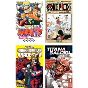 Manga Başlangıç Seti / Naruto - One Piece - Kahramanlık Akademim - Titana Saldırı 1. Ciltler