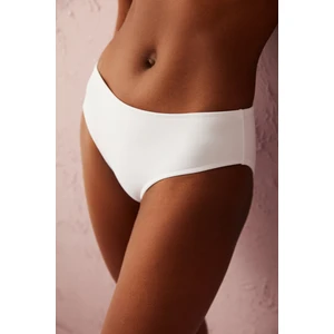 Beyaz Basic Hipster Bikini Altı